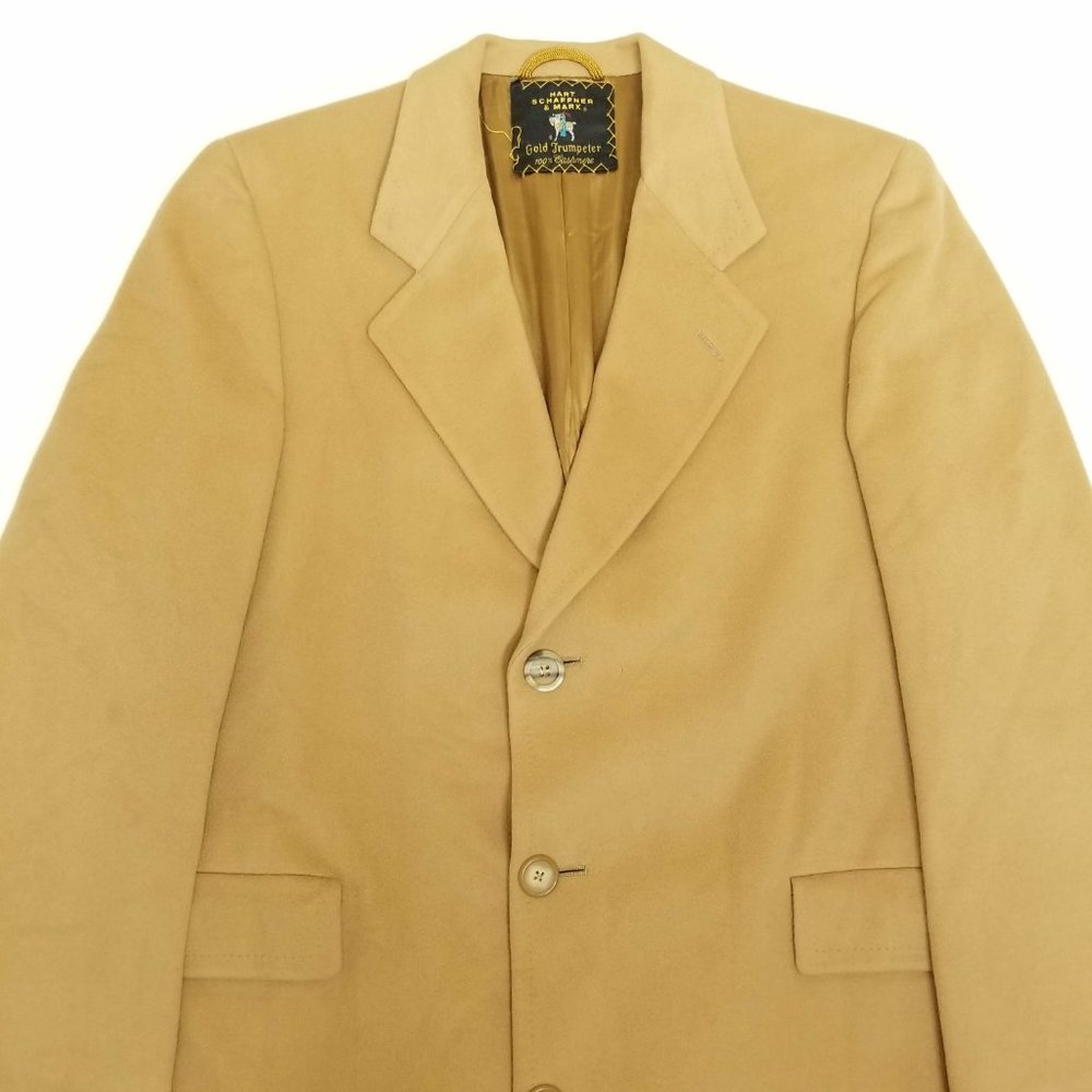 Hart Schaffner Marx Gold Trumpeter Dark Cashmere L - Picture 4 of 7